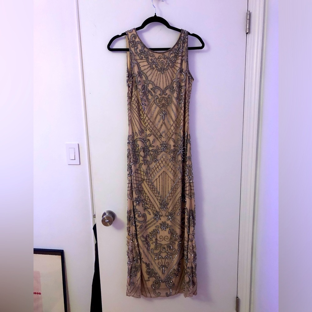 Pissarro might beaded sleeveless dress size 8P